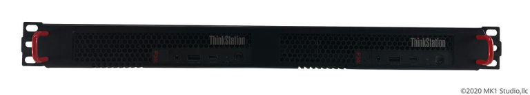 Rack Mount for 2 Lenovo ThinkStation Tiny Workstation w/ power supplies