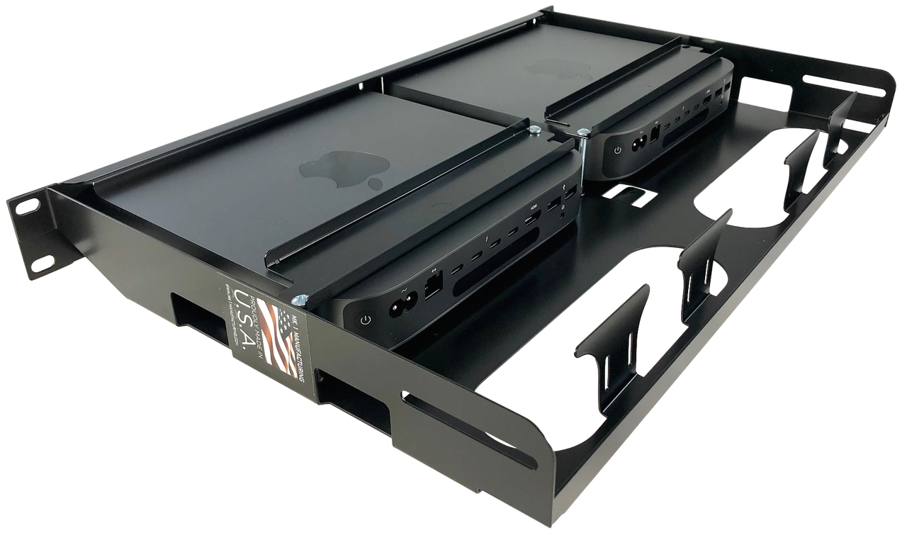 Rear View Fixed Dual Mac Mini Server Rackmount