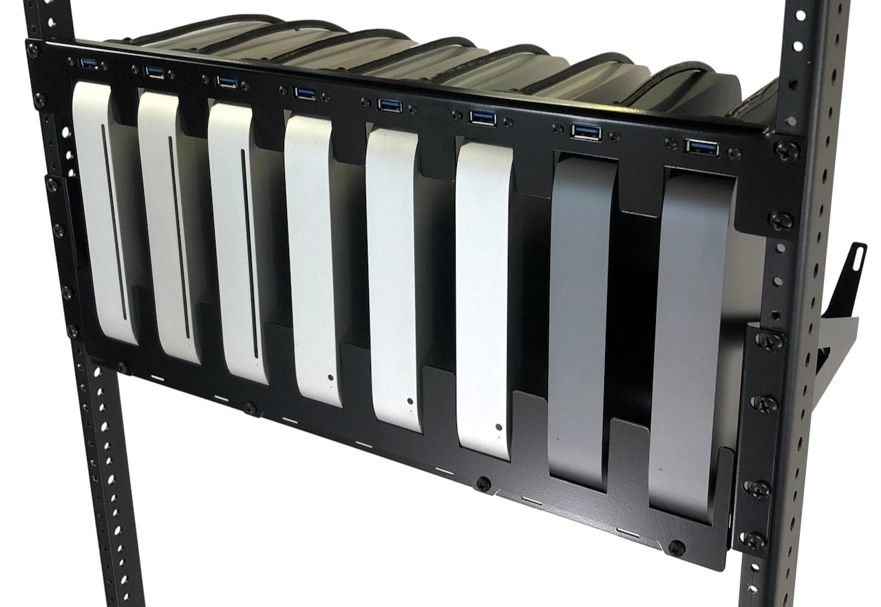 Cables easily route to the back of the Mac Mini