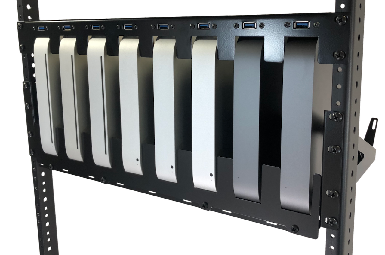 Cables easily route to the back of the Mac Mini